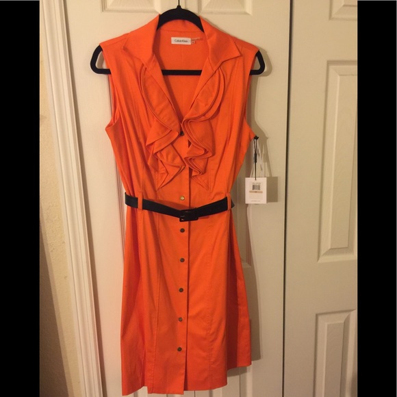 Calvin Klein Dresses & Skirts - Brand New Calvin Klein Dress. Orange. Size 12